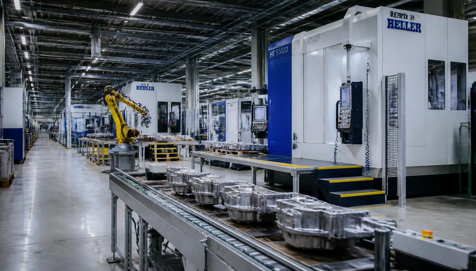 Industrial environment representing manufacturing